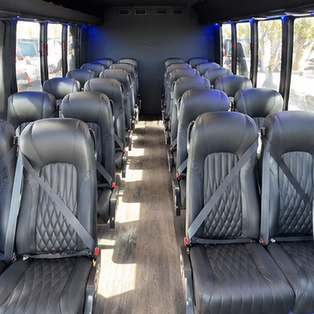 lewisville 28 passenger minibus interior