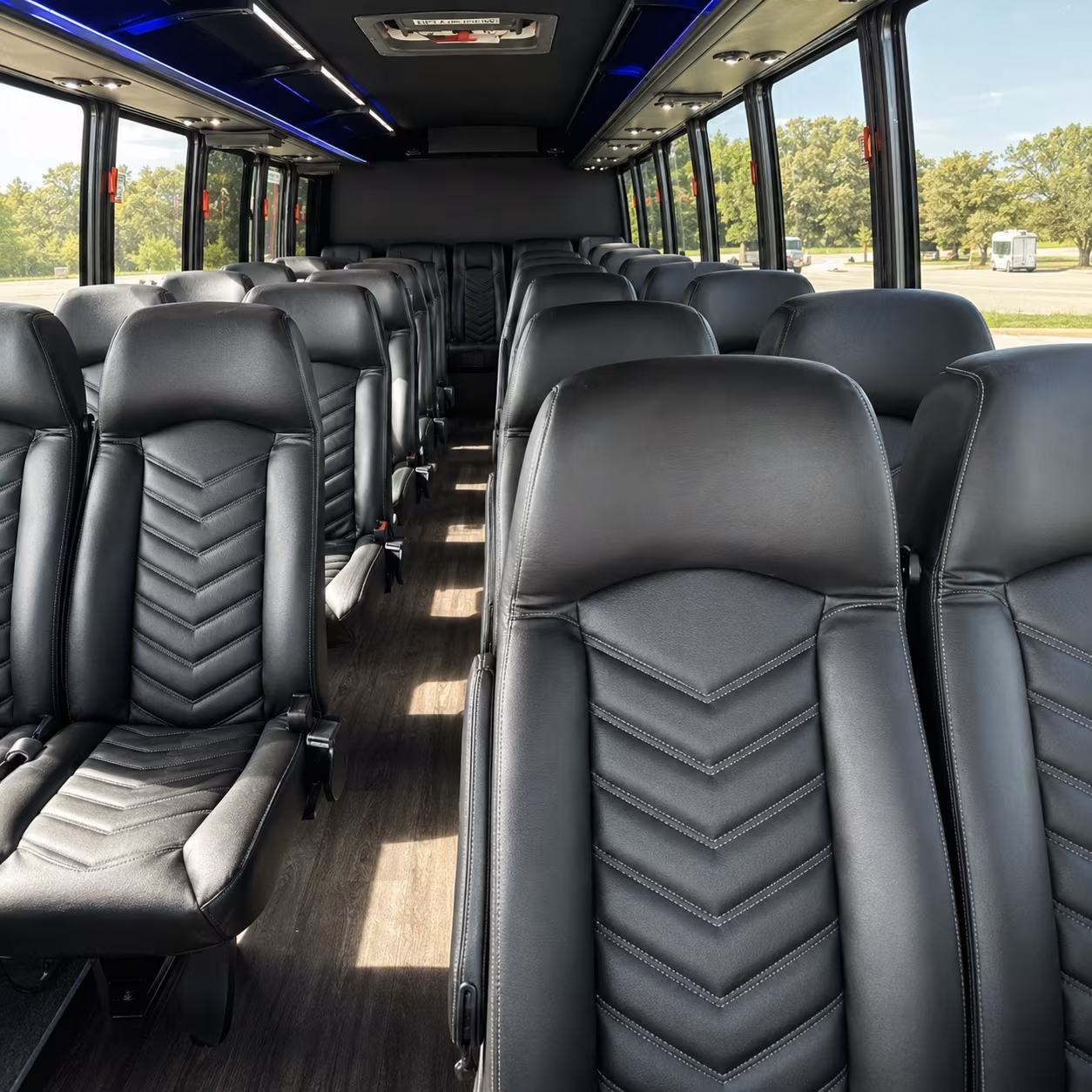 lewisville 30 passenger minibus inside