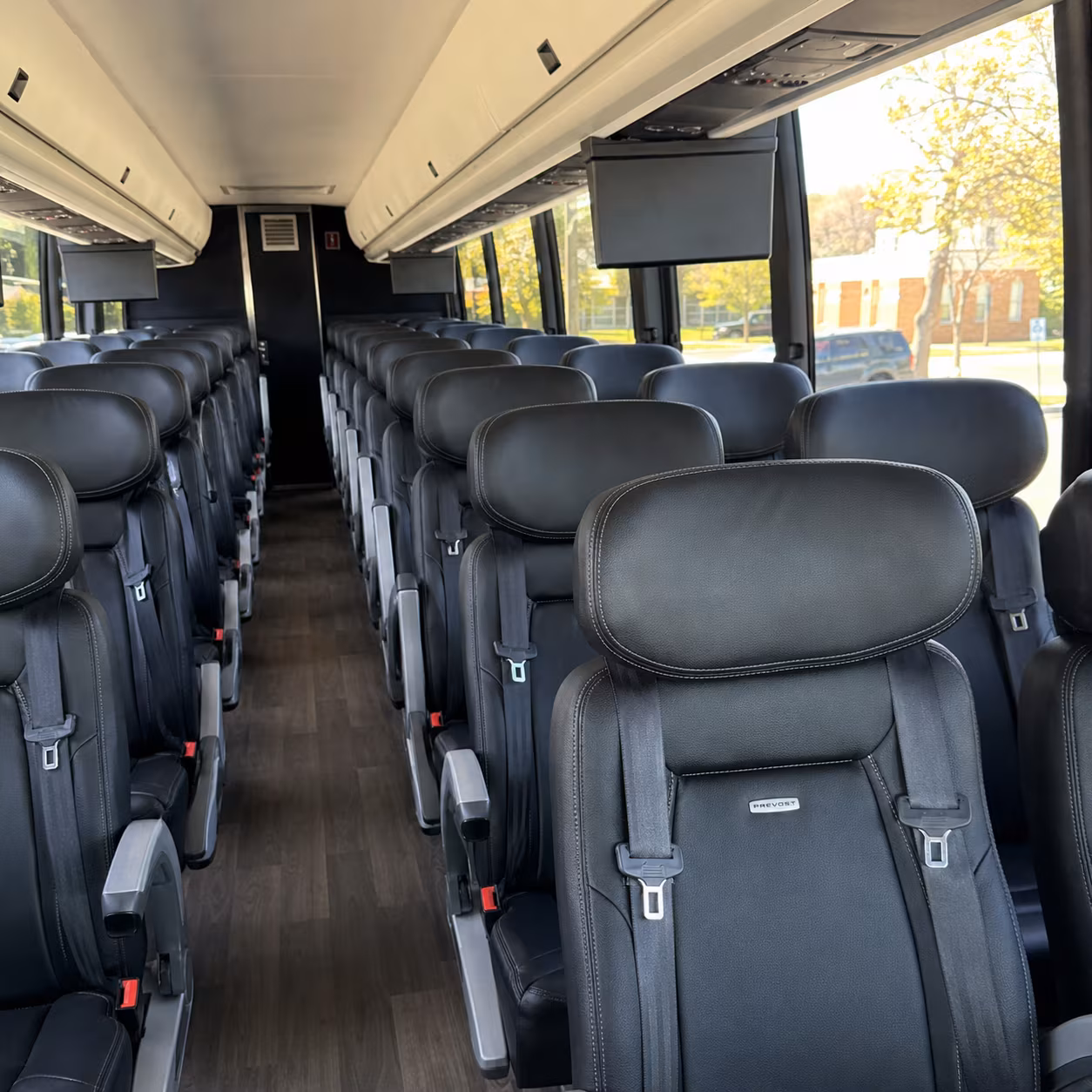 lewisville 45 passenger charter bus inside