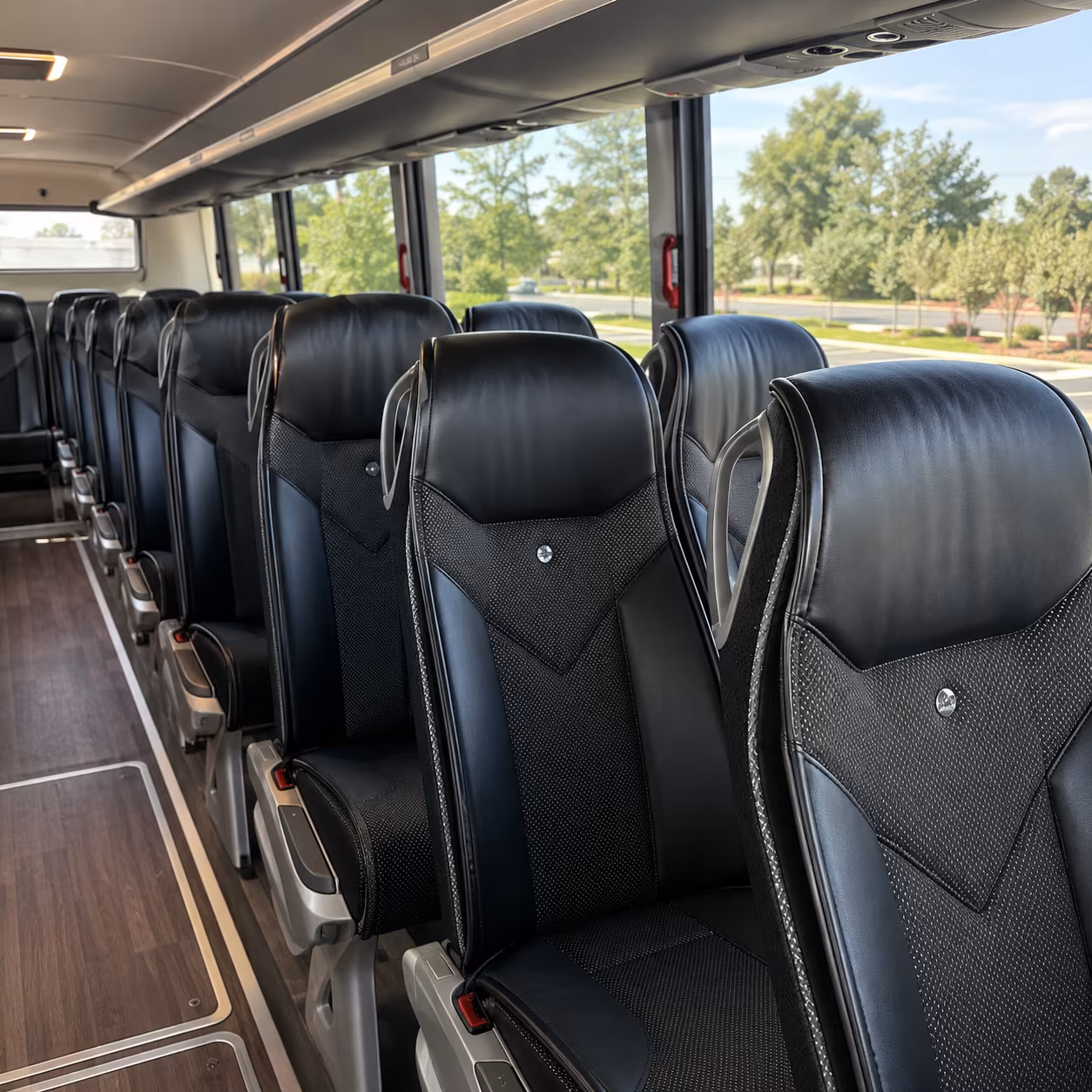 lewisville 45 passenger charter bus interior