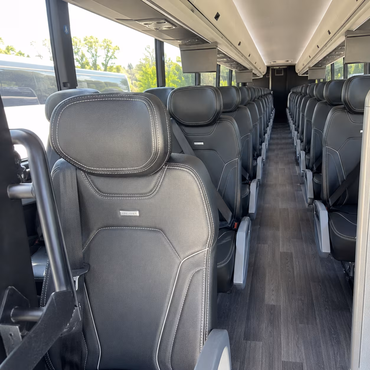 lewisville 47 passenger charter bus interior