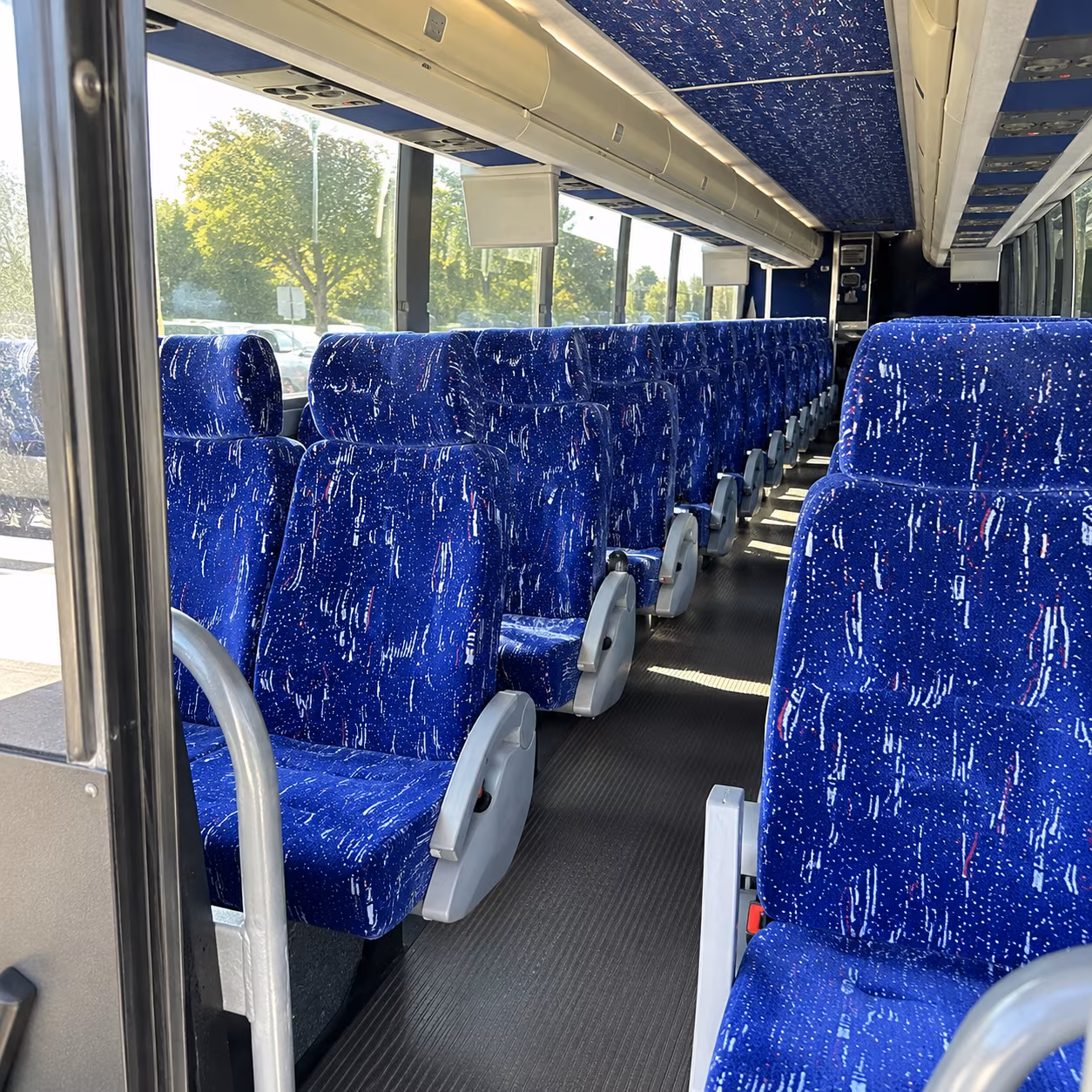 lewisville 50 passenger charter bus inside