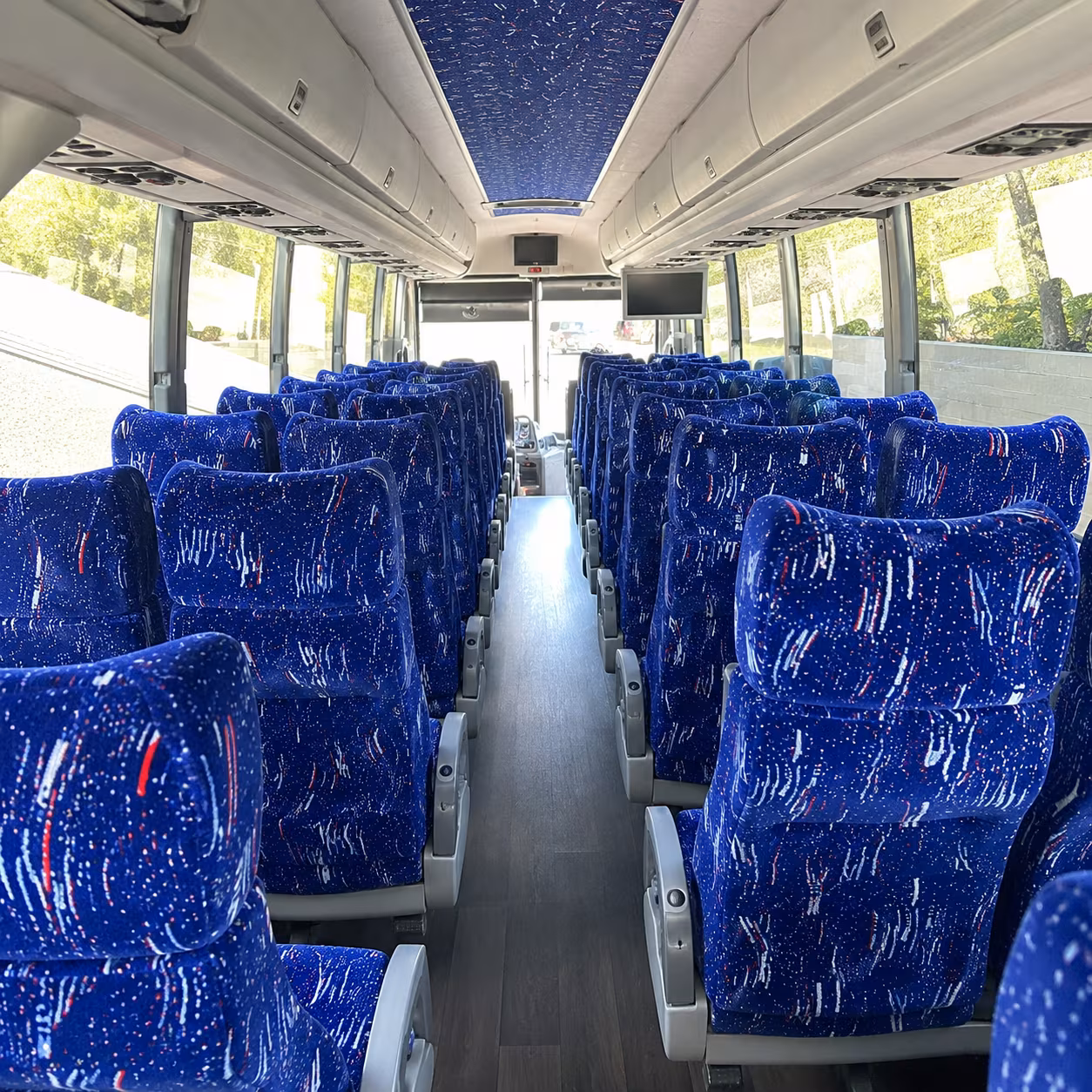 lewisville 50 passenger charter bus interior