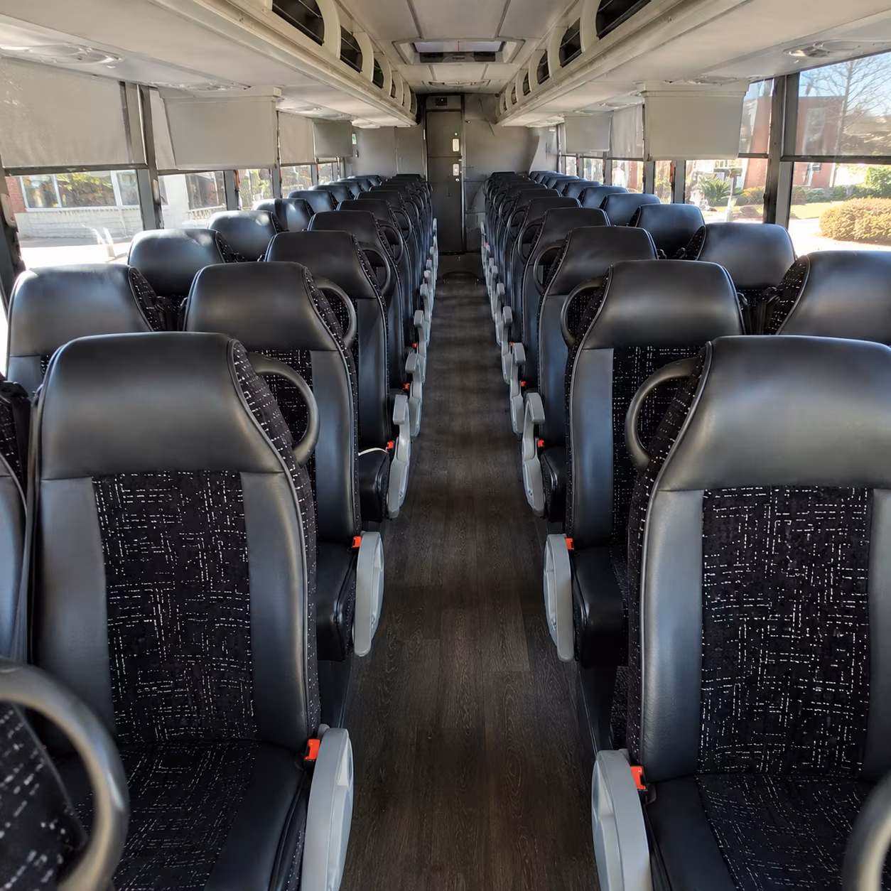 lewisville 54 passenger charter bus inside