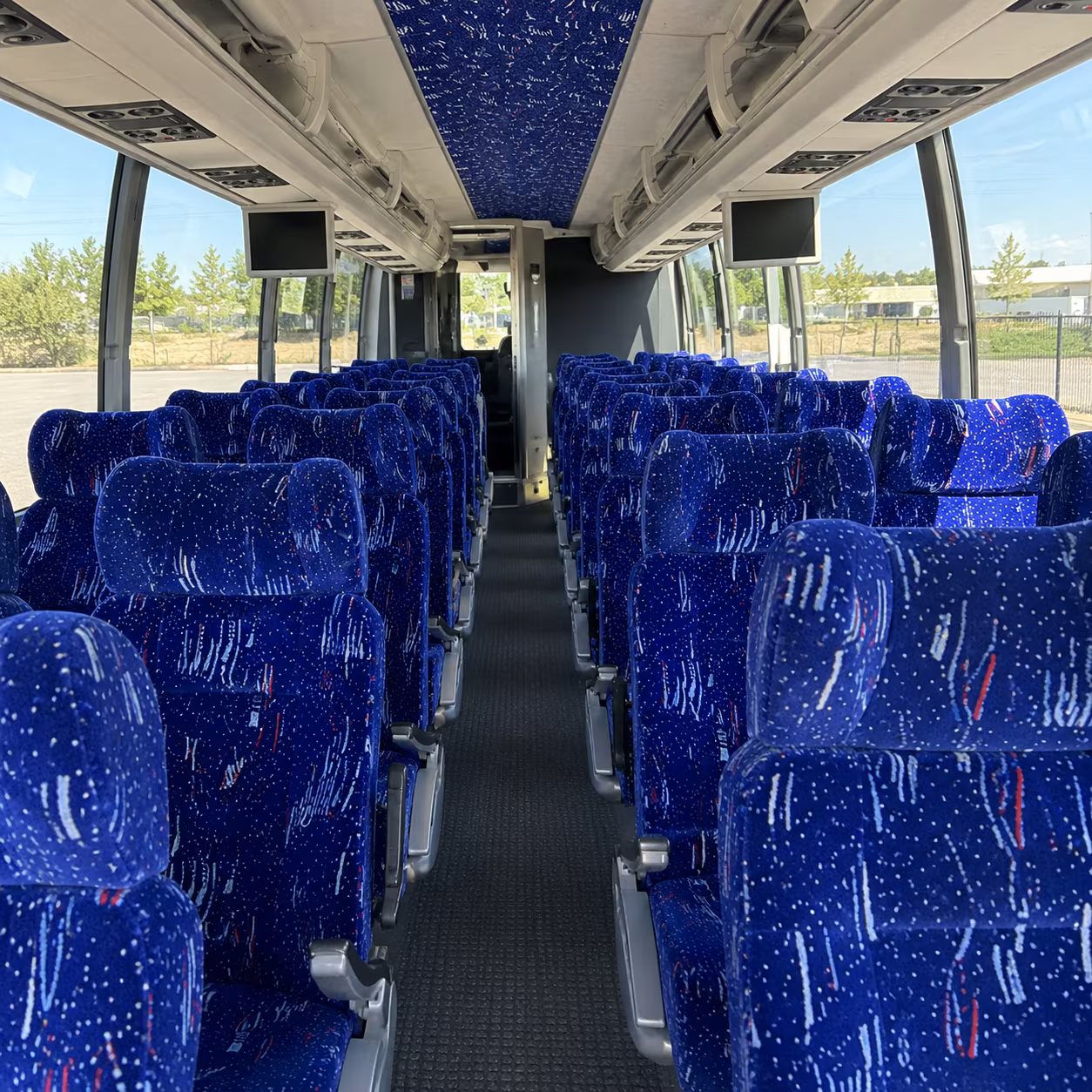 lewisville 54 passenger charter bus interior