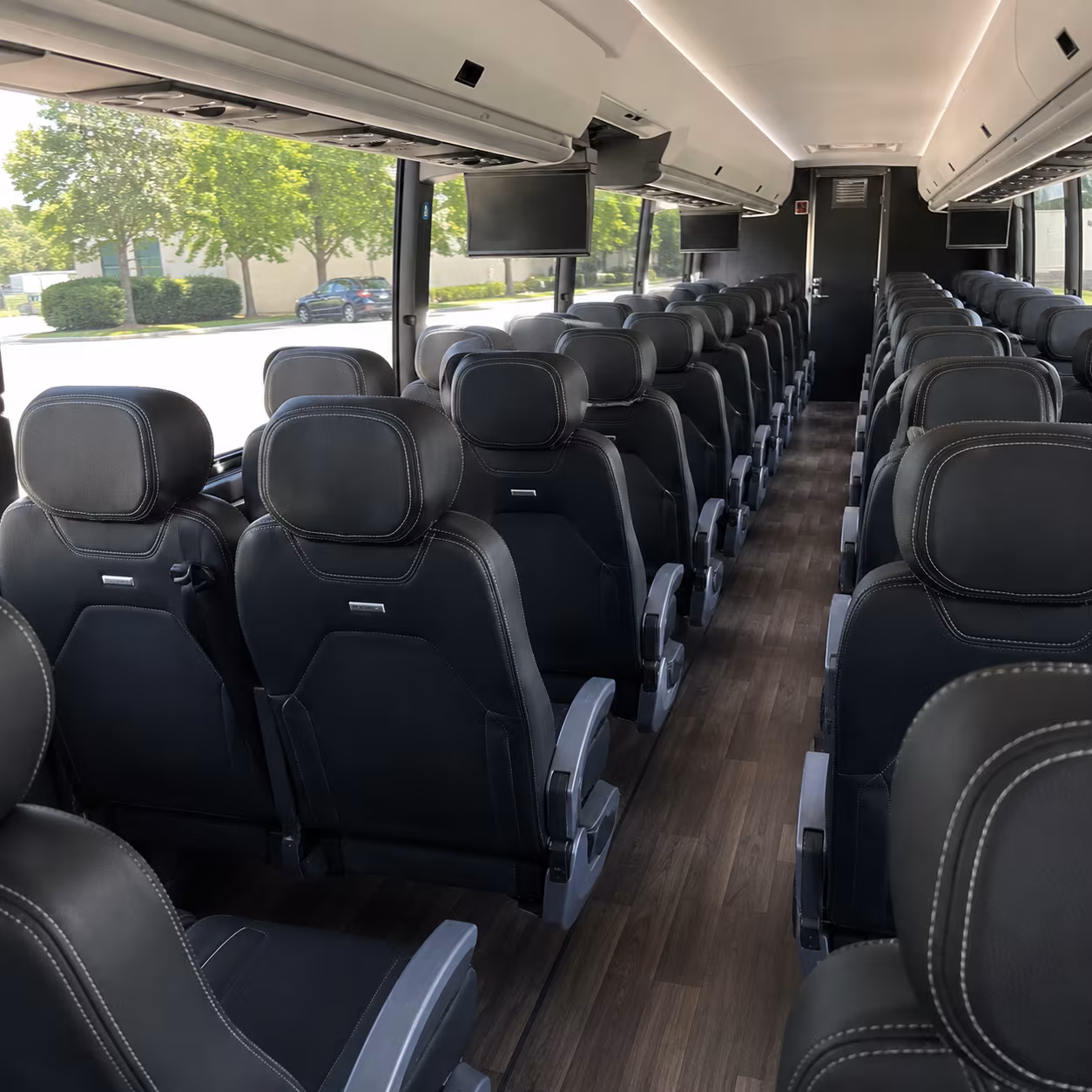 lewisville 56 passenger charter bus interior