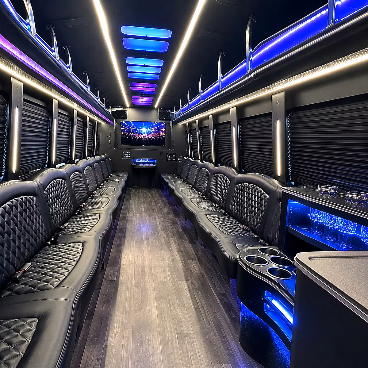 lewisville party bus interior